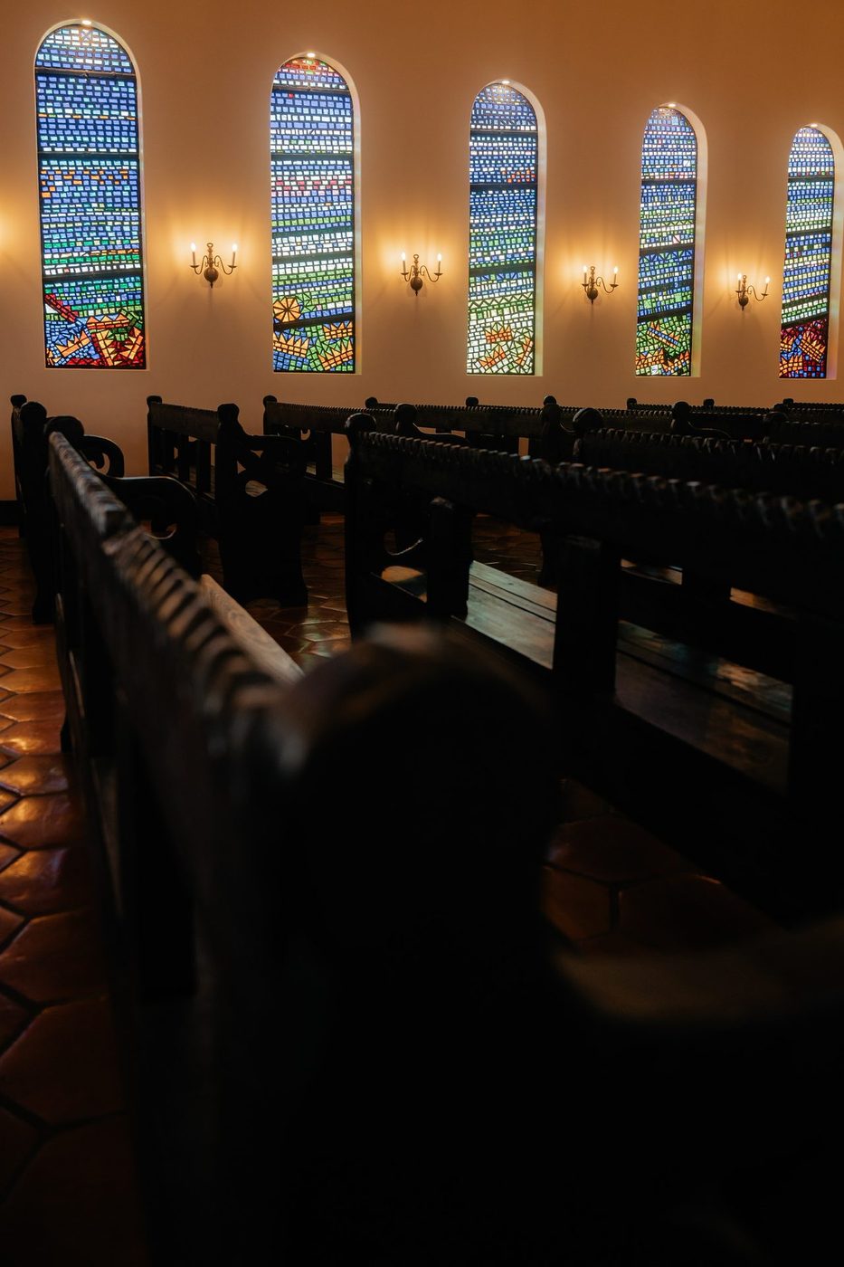 Pews and Stained Glass