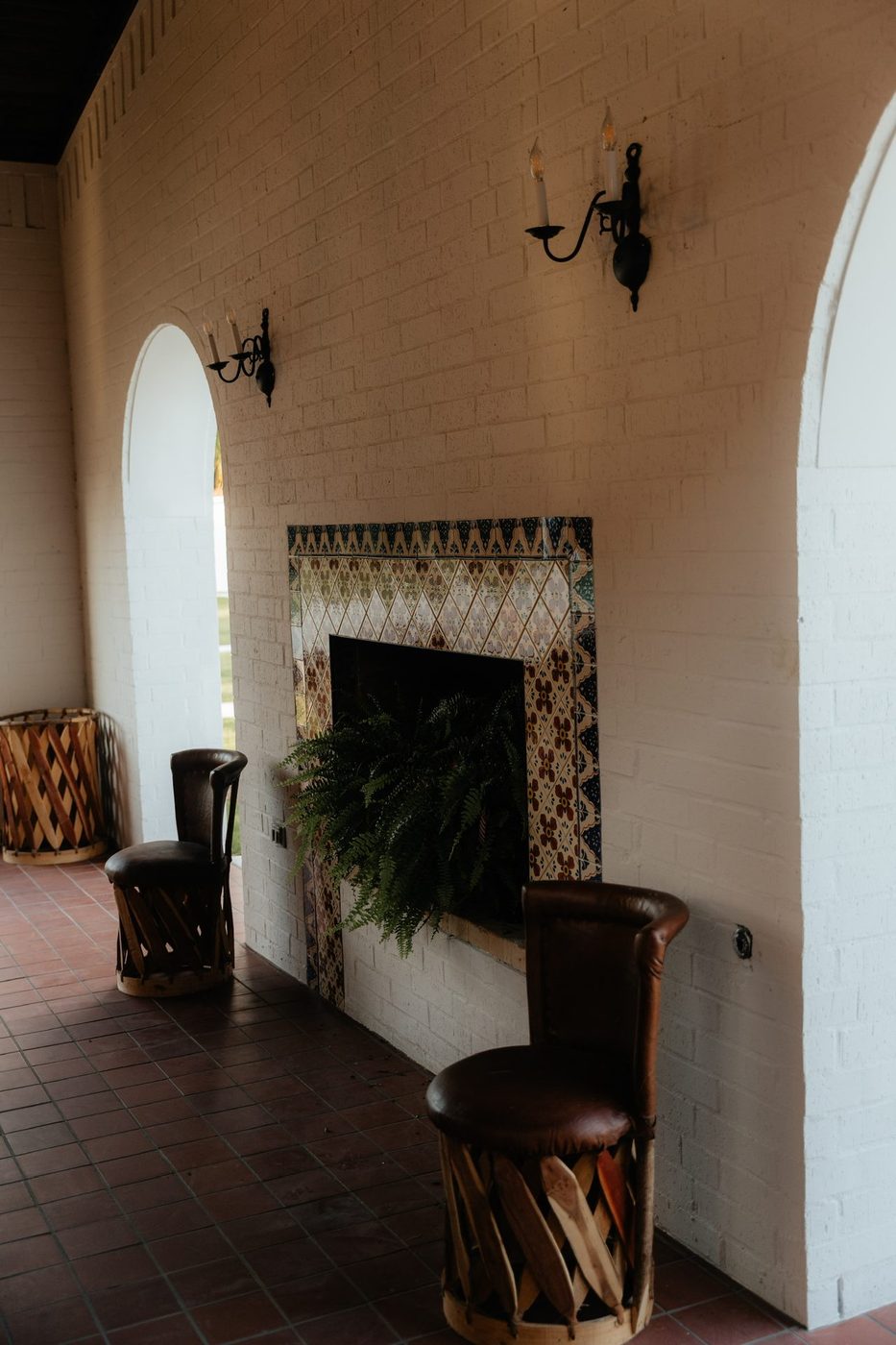 Spanish Tile Fireplace